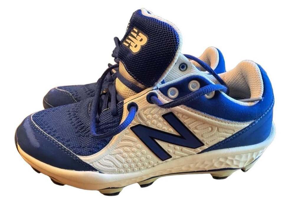New Balance Fresh Foam 3000 V5 Size 7.5 Royal Blue White Cleats b1490